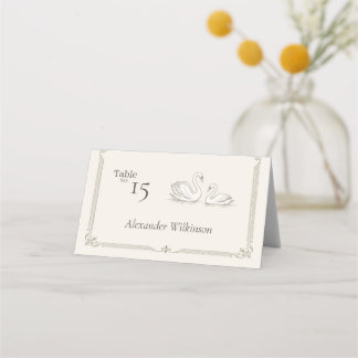 Elegant Swan | Old Money Wedding Platzkarte