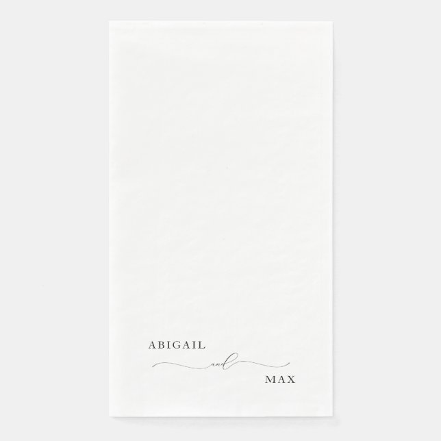 Elegant Swash Wedding Serviette (Vorderseite)