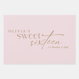 Elegant Sweet 16 Blush Pink Birthday Geschenkpapier Set