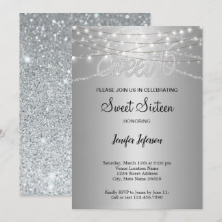 Elegant Sweet 16 Einladung