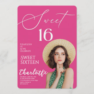 Elegant Sweet 16 Save the Date Birthday Einladung