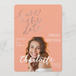 Elegant Sweet 16 Save the Date Birthday Einladung