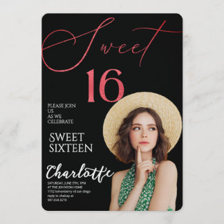 Elegant Sweet 16 Save the Date Birthday Einladung