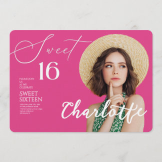 Elegant Sweet 16 Save the Date Birthday Einladung