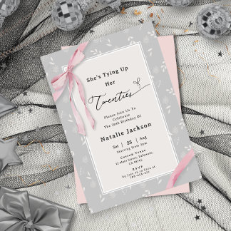 Elegant Sweet Pink Coquette Floral 30. Geburtstag Einladung