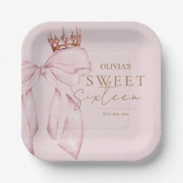 Elegant Sweet Sixteen Birthday Pappteller