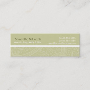 Elegant Swirl Mommy Cards Telefonnummerkarte