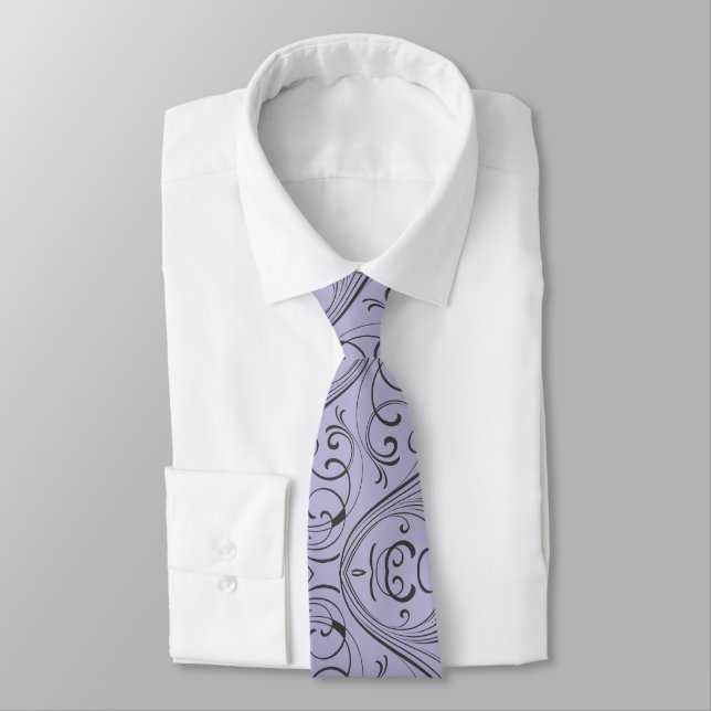 Elegant Swirl Neck Tie Krawatte (Gebunden)