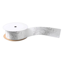 Elegant Swirl Ribbon - Silber Satinband