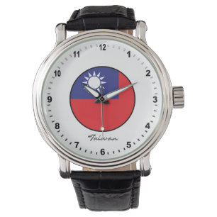Elegant Taiwan Watch & taiwanesische Flagge / Taip Armbanduhr