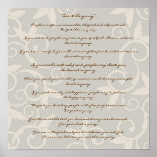 Elegant Tan macht es trotzdem Poster