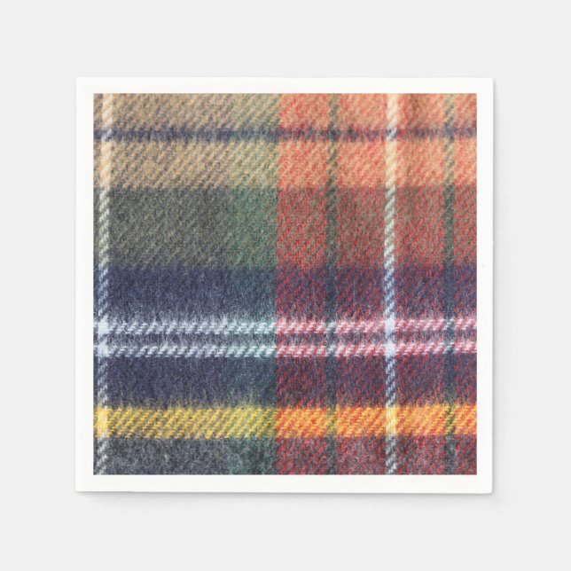 Elegant Tartan Paper Napkin Serviette (Vorderseite)