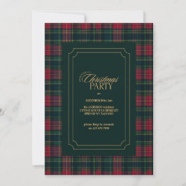 Elegant Tartan Plaid Family Photo Christmas Feiertagskarte