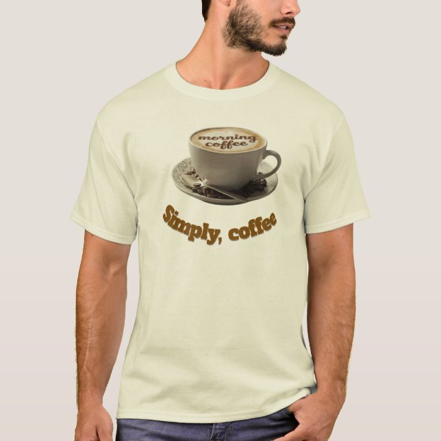 (Elegant) : Tasse „Morning Coffee“ Latte Art – Mor T-Shirt (Vorderseite)