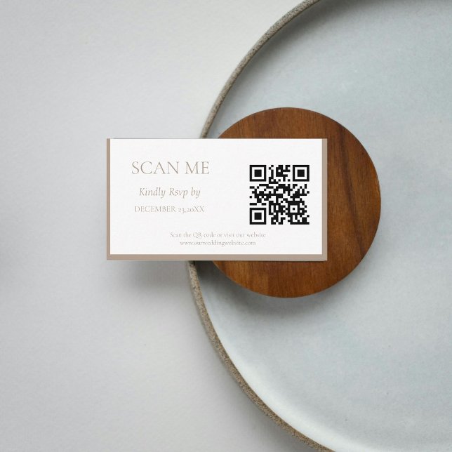 Elegant Taupe Botanisches Wappen Monogramm Hochzei Begleitkarte (Von Creator hochgeladen)