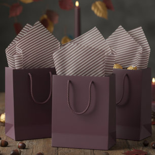 Elegant Taupe Gray and Plum Dark Halloween Striped Seidenpapier
