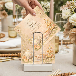 Elegant Tea Garden Baby Shower Serviette