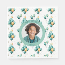 Elegant Teal Balloons Photo