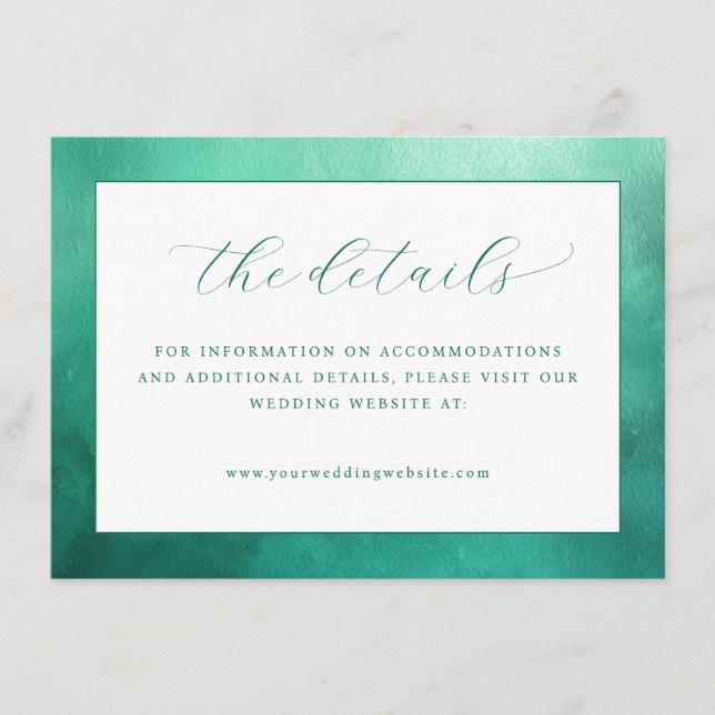Elegant Teal Minimalist Border Begleitkarte (Vorderseite)