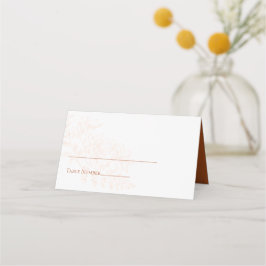 Elegant Terra Cotta Simple Floral Wedding Platzkarte