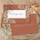 Elegant Terracotta Greenery Leaves Wedding Dankeskarte (Elegant Terracotta Greenery Leaves Wedding Thank You Card)