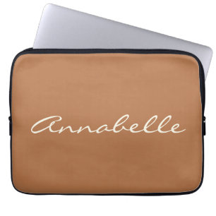 Elegant Terracotta Handgeschriebener Skriptname Be Laptopschutzhülle