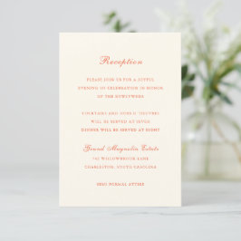 Elegant Terracotta Modern Classic Wedding Begleitkarte