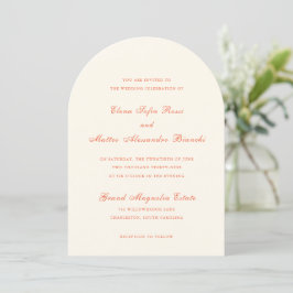 Elegant Terracotta Modern Classic Wedding Einladung