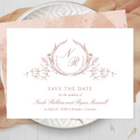 Elegant Terracotta Monogram Wedding Calligraphy