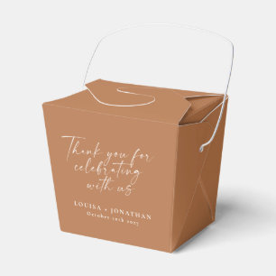 Elegant Terracotta Trendy Script Custom Vielen Dan Geschenkschachtel