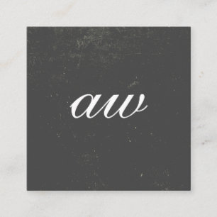 Elegant Texture Monogram Quadratische Visitenkarte
