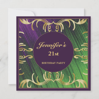 Elegant Textured Birthday Einladung