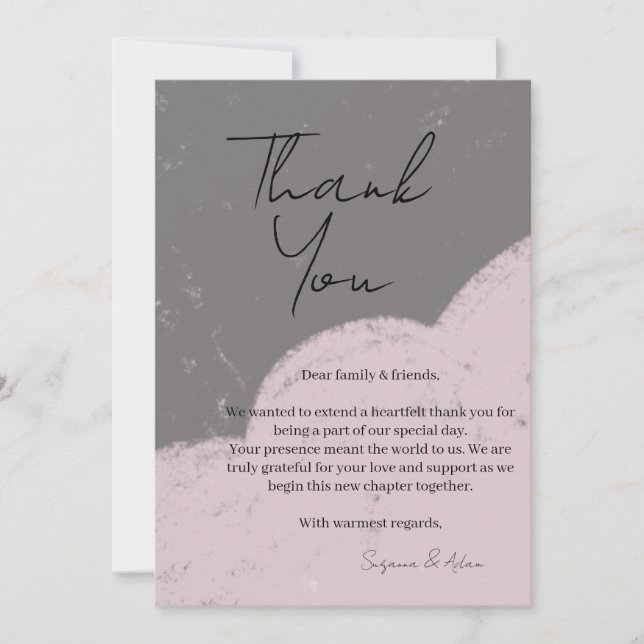 elegant thank you card dankeskarte (Vorderseite)