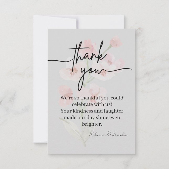 Elegant Thank You Card Dankeskarte (Vorderseite)