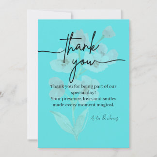 Elegant Thank You Card Dankeskarte