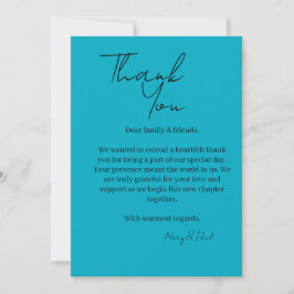 Elegant Thank You Card Dankeskarte