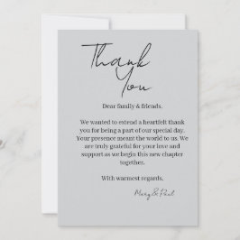 Elegant Thank You Card Dankeskarte