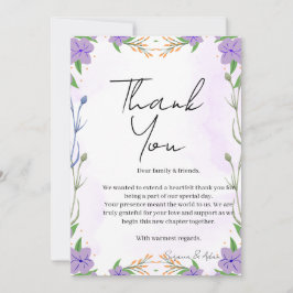 elegant thank you card dankeskarte