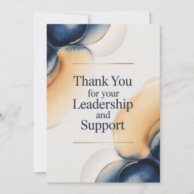 Elegant Thank You Card for Boss Karte (Vorderseite)