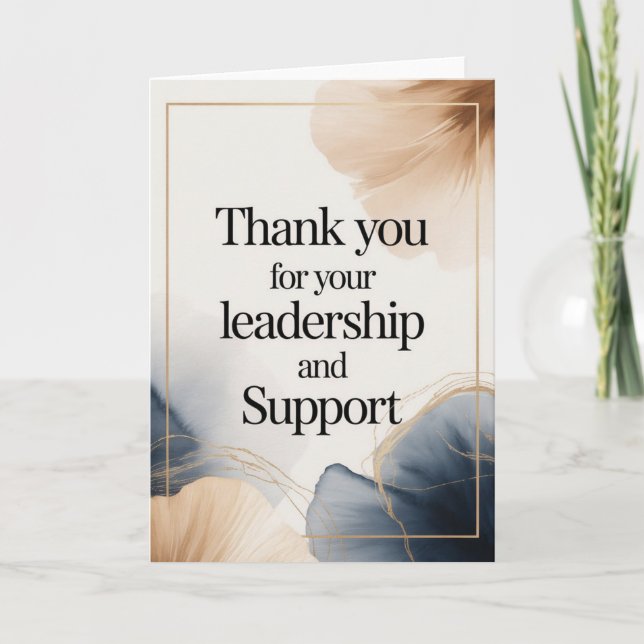Elegant Thank You Card for Boss Karte (Vorderseite)