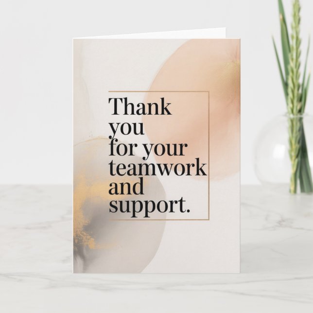 Elegant Thank You Card for Coworker Karte (Vorderseite)