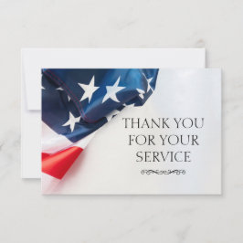 Elegant Thank You Military Veteran Flag Cards Dankeskarte