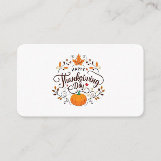 Elegant Thanksgiving Day Enclosure Card  Begleitkarte