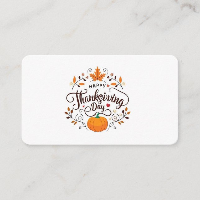 Elegant Thanksgiving Day Enclosure Card  Begleitkarte (Vorderseite)