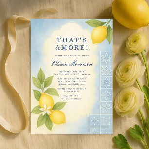 Elegant That's Amore Italienische Hochzeitsdusche Einladung