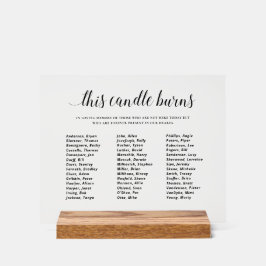 Elegant This Candle Burns Class Wiedersehen Memori Acrylschild