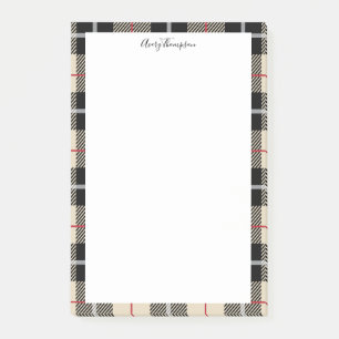 Elegant Thompson Camel Karo-Plaid-Muster Post-it Klebezettel
