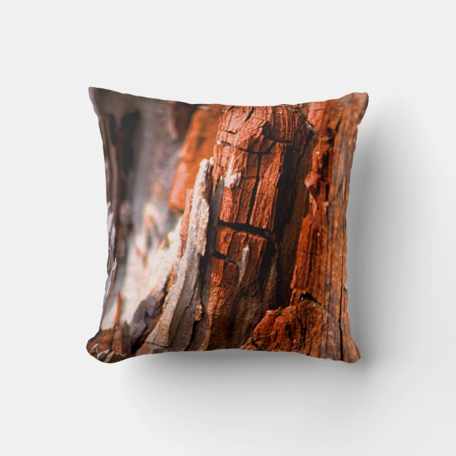 Elegant Throw Kissen - Baumrinde (Vorderseite)