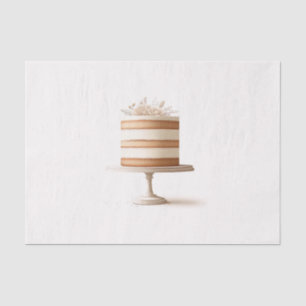 Elegant Tier White Floral Wedding Cake Bäckerei Seidenpapier