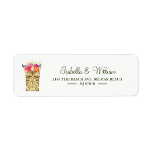 Elegant Tiki Tropical Summer Wedding Address